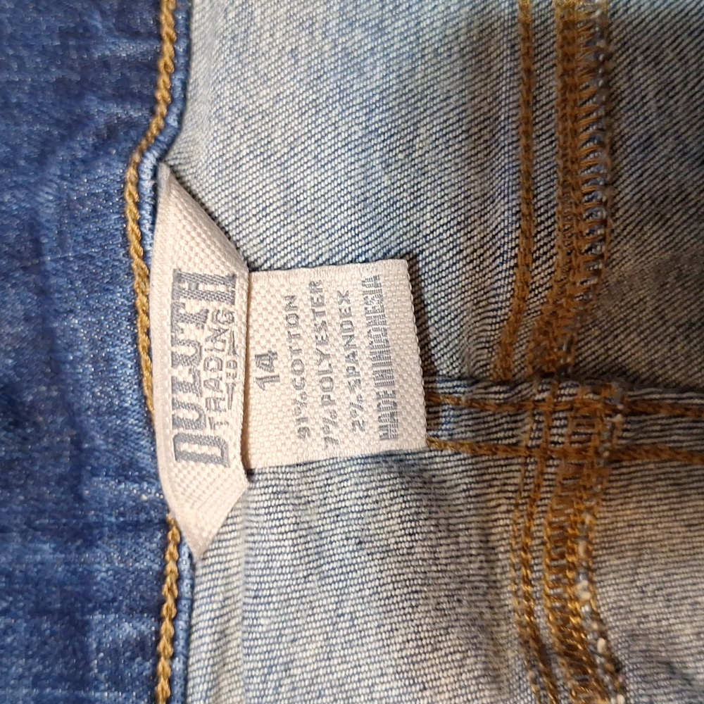Duluth Trading Co. Sz 14 Straight Leg Dark Blue Excellent Condition - Picture 2 of 3